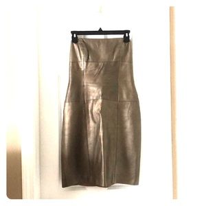 Laundry Bronze Leather Dress